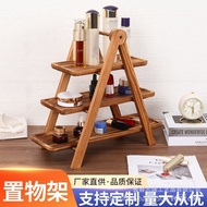 Toy Layered Hot Pot Restaurant Display Rack Succulent Multi-Purpose Tray Three-Layer Solid Wood Shel