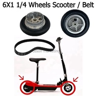 6X1 1/4 Wheels rim Scooter Set Belt hub Tayar Hidup150mm 6 inch Tire Inner Tube electric scooters e-