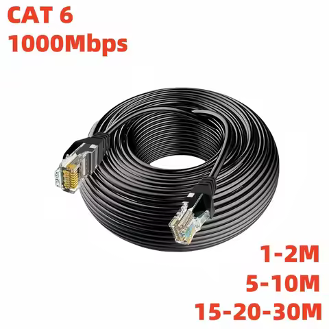 Cat 6 Ethernet Cable LAN Network Cat6 Rj45 Speed Network Cable 20Gbps 1000Mhz 26AWG 1m 2m 5m 10m 20m