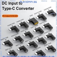 PLAYJOYVY Power Adapter 5v 9v 12v USB C Connector 5.5X2.5 7.4X0.9 4.5X0.6mm PD 65W for //