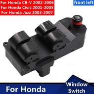 Front Left Electric Power Window Switch For Honda CRV 2002-2006 / Honda Civic 2001-2005 / Honda Fit Jazz 2003-2007 / Honda City 2002-2008 Stream 2002-2006 35760-S9A-G042A