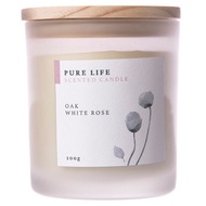 HOLA 和樂家居 Pure Life 覓靜系列 香氛燭杯  橡木白玫瑰  200g  1個