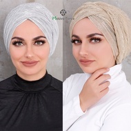 Shawl Shimmering Silk PREMIUM Islamic Instant Turban Headscarf Women