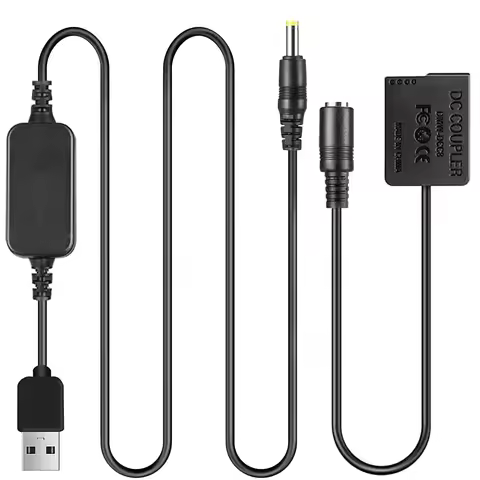 USB Adapter Cable+DMW-DCC8 DC Coupler Replacement DMW-BLC12 Battery for Panasonic Lumix DMC-FZ2500 G