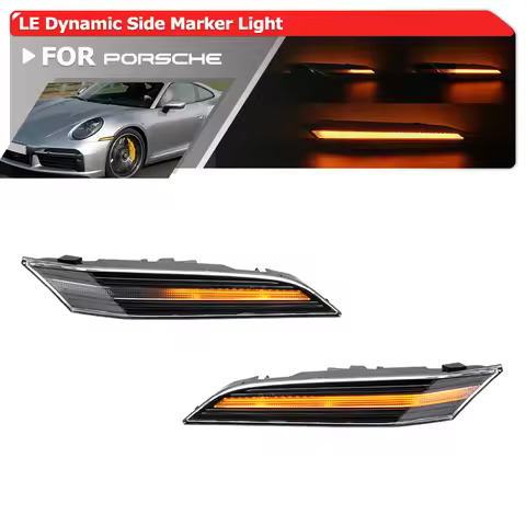 For Porsche 911 992 Carrera 4 S 4S Targa Turbo GT3 2019-2025 Sequential LED Corner Turn Signal Light