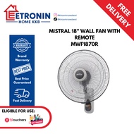 Mistral 18" Wall Fan w Remote MWF1870R