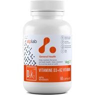 ATP LAB - Vitamin D3 K2 60 Kapsul - Suplemen Vitamin K2 MK-7 D3 - Tulang Sihat, Gigi Sihat, Otot Sih