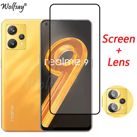 Tempered Glass For Realme 9 Screen Protector Realme 6 7i 8i 9i 9 Pro Plus C11 C21Y C55 Camera Glass 