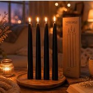 4 Packs 10-Inch Taper Candles – No Drip, No Smoke, Unscented – Perfect For Wedding, Dinner, Christma