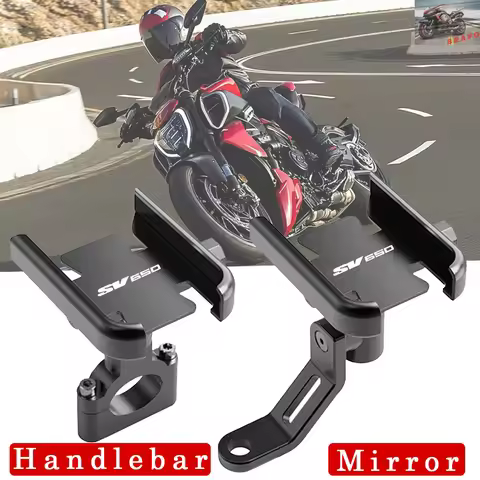 Mobile Phone Holder For Suzuki SV650 SV650X SV650S SV 650 Motorcycle Accessories Handlebar Mirror GP