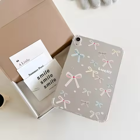 Crystal Clear Tablet Case for Samsung Galaxy Tab S9 S10 FE A9 A11 S7 S8 Plus Pink Blue Gradient Butt