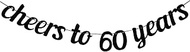 Ovanda 60th Birthday Decoration Garland Banner, Cheers to 60 Years Garland, Applies to 60th Birthday