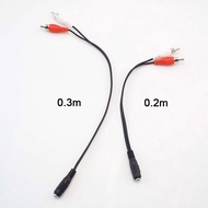 [HF18] 3.5mm Audio Cable Stereo Female to Male 2 RCA Adapter Headphone Amplifier Speaker Aux Jack
