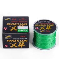 Senar Pancing Pilin Tali Pancing Jalinan 4 UTAS Bahan PE Panjang 100M 5 Warna Fishing Line