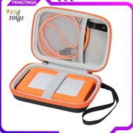 [Ft] Memory Card Cable Pouch Shockproof Hard Drive Case Hard Drive Carrying Case for Lacie Rugged Mi