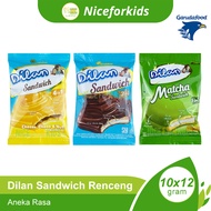 Dilan Sandwich 3in1 Renceng Isi 10 sachet / Dilan Sandwich 4in1 Renceng / Camilan Biskuit Sandwich B