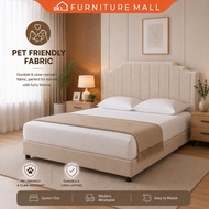 SKL Furniture ZARA Chesterfield Queen Divan Bed / Bedframe | Soft Velvet | Queen Size + Mattress