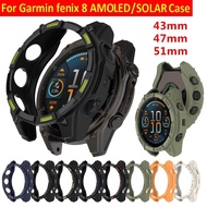 Protective Case For Garmin Fenix 8 Case 51MM 47MM 43MM Soft Bumper For Garmin Fenix 8 Cover AMOLED S