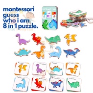 Educational Toys for Kids Montessori Toys Wooden Puzzle Guess Who I Am 8 in 1kids toys
