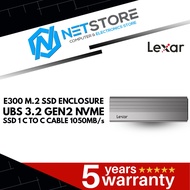 LEXAR E300 M.2 SSD ENCLOSURE UBS 3.2 GEN2 NVME SSD 1 C TO C CABLE 1050MB/s - LPAE300-RNBNG