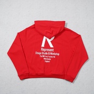 R Sweatshirt Hoodie Black Behind Big White R86E