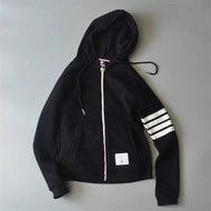 Áo Khoác nỉ Dày Dặn Phối Kẻ Sọc Tay Phong Cách Hàn Quốc nam nữ mặc cực chât áo 4 sọc thu đông hè boy