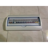 ELECTRIC KOTAK SUIS BARIS MAIN ELECTRICAL FULL SET CONSUMER BOX 18.5 WAY 1 ROW WHITE 电闸盒 单排 BOX DB B