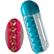 1 Multi-Function Pill Box, Both Water Cup Function, Capacity 600ml, with 7 Days Dosage Compartment, 