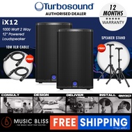Turbosound iX12 1000W 12" Powered Speaker with Bluetooth Stereo Pairing & Spotify/Youtube Enabled (i