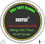 Trampoline Replacement Mat,Fits 14ft Round Frame,with 72 80 84 88 96 Rings for Choose,Fits 5.3-7 Inc