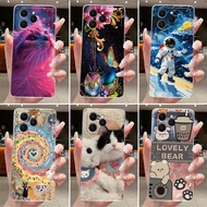 Casing For Tecno Spark 40 Case KM5 Aesthetic Luxury Fashion Cute Cat Astronaut Back Cover Techno Spa