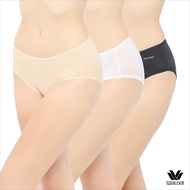 Wacoal Super Soft Nylon Panty Pack 3 รุ่น WU3992/WU3T92 คละสี (สีดำ-สีเนื้อ-สีชมพูอ่อน)
