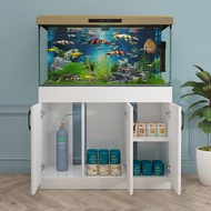HY@ Aquarium Base Cabinet Solid Wood Multi-Layer Shelf Fish Tank Base Aquarium Bottom Cabinet Hallway Table Water Tank S