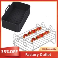 Silicone Pot Air Fryer Rack for  Dual Zone Air Fryer, Air Fryer Silicone Basket Black Factory Outlet
