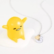 【客製化禮物】Gudetama &amp; Me 系列-蛋黃哥雙層單字訂製純銀項鍊