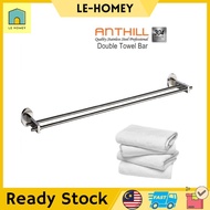 LH READY STOCK ANTHILL TRANZ SERIES Polish Double Rod Towel Bar (750mm) TLB-00940