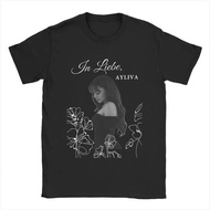 Funny Ayliva In Liebe Flower T-Shirt for Men Crew Neck Cotton T Shirts Short Sleeve Tees Summer Tops