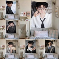 Yiran Zhou Wall Tapestry with Clips ， Polyester Tapestries Bedroom Wall Hanging