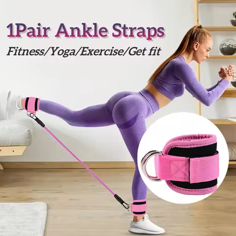 1/2pcs Ankle Straps 2 D-ring Adjustable Ankle Weight Bearing Fitness Yoga Dance Leg Strength Trainin