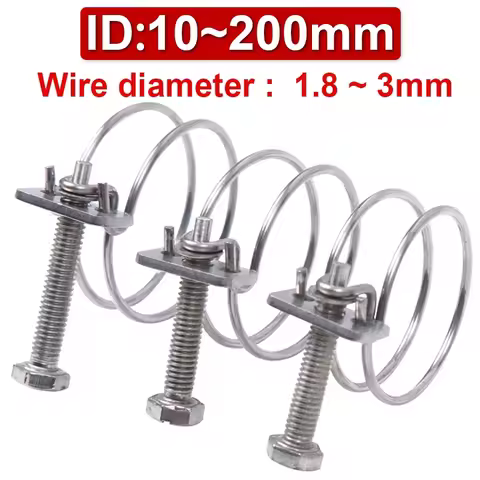304 Stainless Steel Pipe Hoop Double Wire Throat Hoop Strong Clip Adjustment Fixed Upvc Hose Hoop Wa