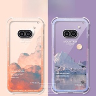 For Nothing Phone2aPlus Phone Case Snow Mountain Soft Airbag Phone2a Protective Case Transparent Thi