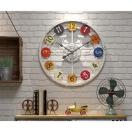 Jam Dinding Cantik/ Iron Wall Clock 60cm x 60cm