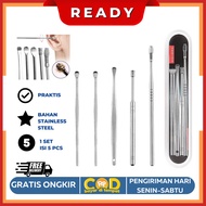 Ear WAX Cleaning Tool STAINLESS EAR CLEANER EAR CLEANER WAX SET Of 5 STAINLESS Steel Iron WAX