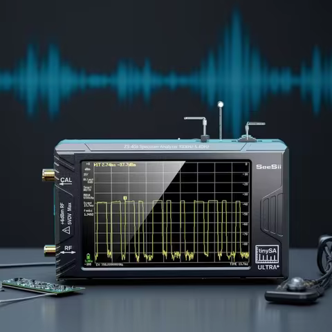 SeeSii TinySA Ultra+ ZS406 Spectrum Analyzer 4 Inch 100kHz to 5.4GHz Handheld Tiny Frequency Analyze