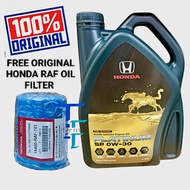100% ORIGINAL HONDA GENUINE ENGINE OIL PLATINUM 0W30 SP 4L FULLY SYNTHETIC
