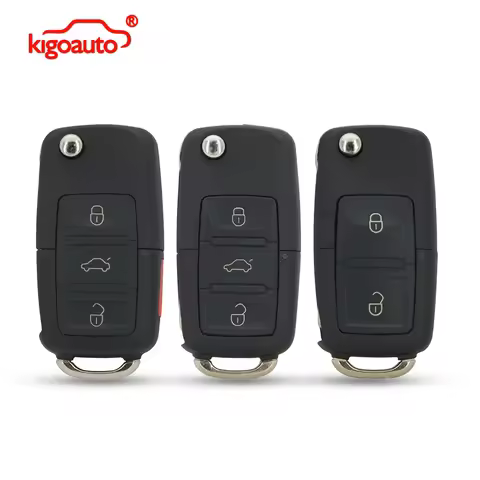 kigoauto Remote Key Shell 2/3 Button 1JO-959-753-T for VW Volkswagen Seat Skoda Passat Golf Jetta Po