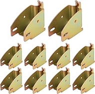 AMGSH 10 Pack E-Track Wood Beam End Socket Brackets Accessories, Fit 2x4 & 2x6 Lumber, Heavy-Duty Zi