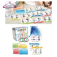 [Amleso2] Phonics Flash Cards Sight Words Fun Home School Supplies Letter Sound for Elementary Kinde