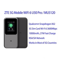 ZTE MU5120 5G Portable WiFi U50 Pro 10000mah 27W Fast Charge  WiFi 6 3600Mbps Mobile Hotspot 5G Rout