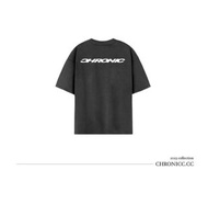 CHRONIC FTR LOGO-EMBROIDERY TEE WASHED DARK GREY / T-39